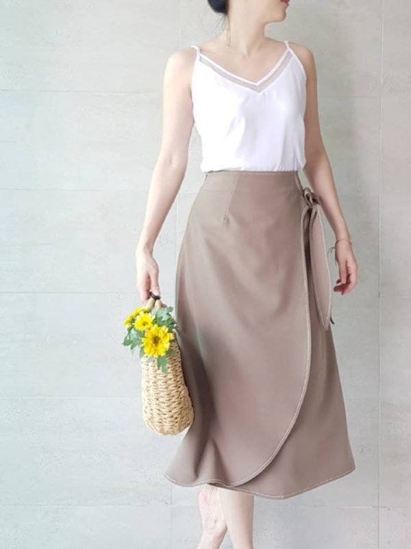 Lotus Side Ribbon Skirt | Jolivia Co